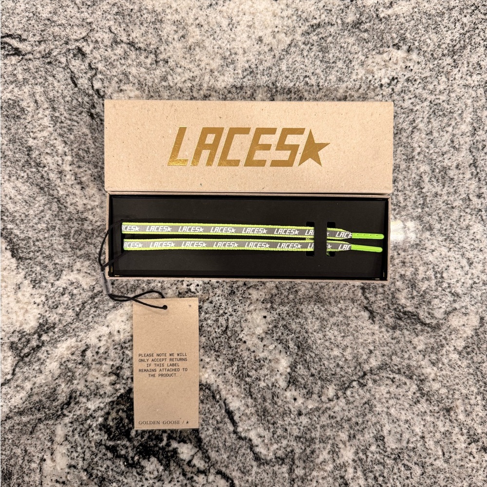 Golden Goose Vibrant Green Shoe Laces